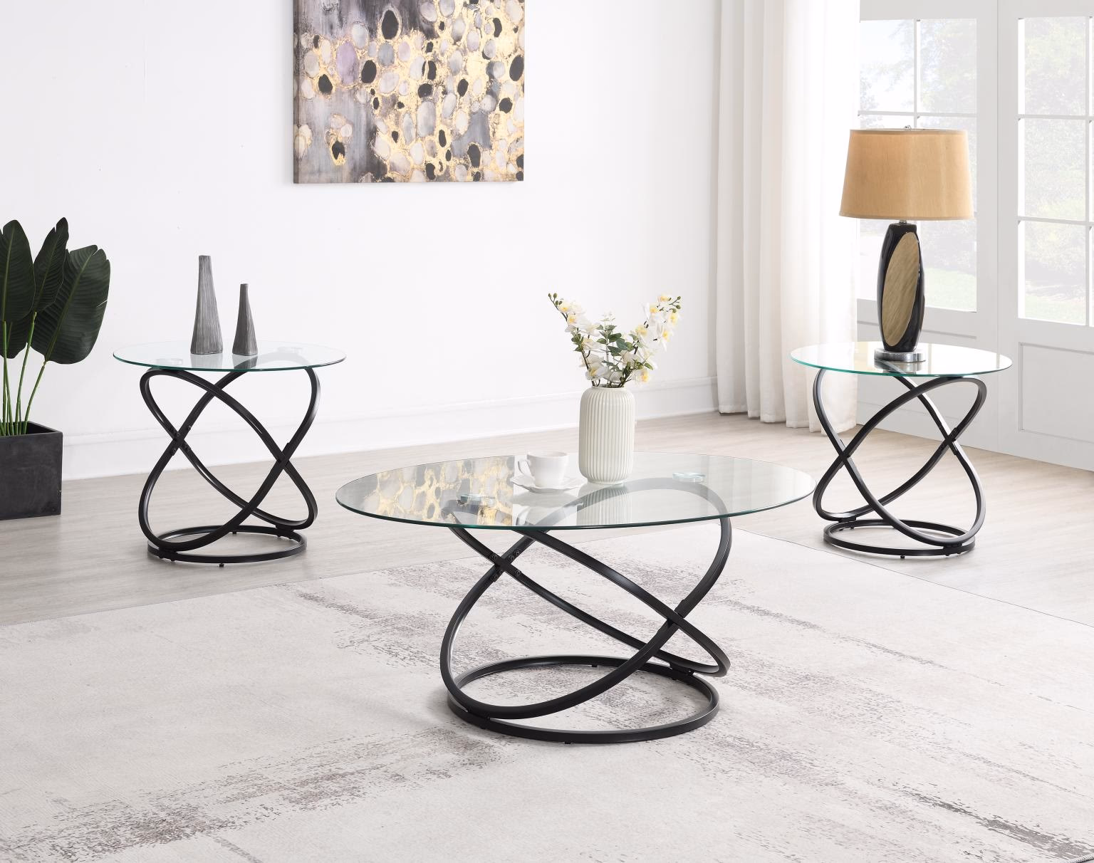 Black 3 PK Table Set (3CN) photo 1